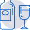 liquor bottle and glass icon